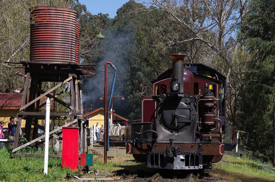 A Puffing Billy steam locomotive at Lakeside in the Dandenong Ranges